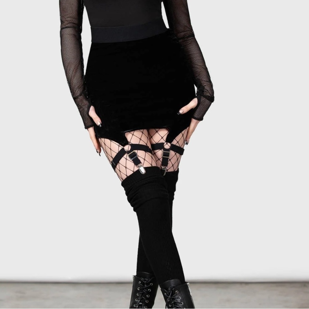 Killstar Cassandra Velvet Mini Skirt